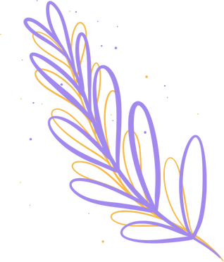 Hand Drawn Purple Branch